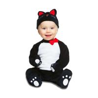 Kostuums voor Baby's My Other Me Zwart Kat Maat 7-12 Maanden