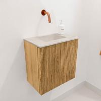 Toiletmeubel Mondiaz Joya Dlux | 40 cm | Meubelkleur Oak | Faye wastafel Ostra Wasbak Midden | Zonder kraangat(en) Toiletmeubel Mondiaz Joya Dlux | 40 cm | Meubelkleur Oak | Faye wastafel Ostra Wasbak Midden | Zonder kraangat(en)