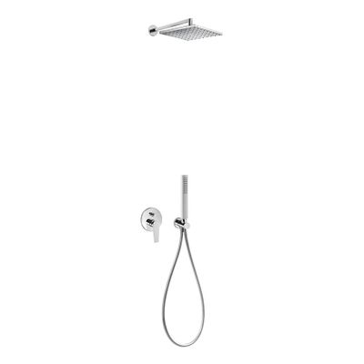 Regendouche set Tres Class | Inbouw | Mengkraan | 2-weg | Vierkant | Chroom