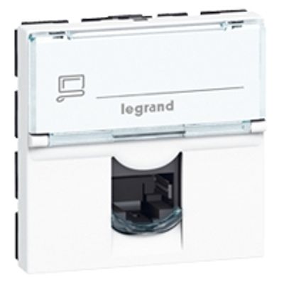 Legrand LCS2 Mosaic datacontactdoos twisted pair, wit, wandgootinbouw, vloerdoos/vloermontage