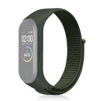 Slimme horloge nylon geweven polsband horloge band voor Xiaomi mi band 3/4 (Army Green)