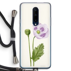 Purple poppy: OnePlus 7 Pro Transparant Hoesje met koord
