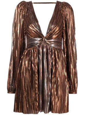 Sabina Musayev Geplooide mini-jurk - Goud