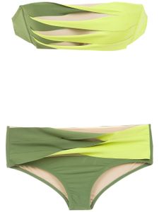 Amir Slama panelled bikini set - Vert