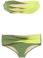 Amir Slama panelled bikini set - Vert - thumbnail