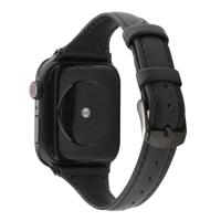 Voor Apple Watch Series 5 & 4 40mm/3 & 2 & 1 38mm Crazy Horse textuur lederen riem (zwart)