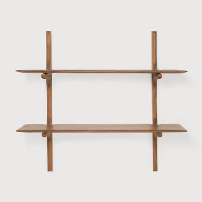 Ethnicraft Wandrek 'PI' Gevernist Mahoniehout, Met 2 planken, kleur Bruin