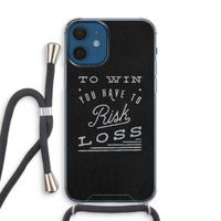 Risk loss: iPhone 12 mini Transparant Hoesje met koord Risk loss: iPhone 12 mini Transparant Hoesje met koord
