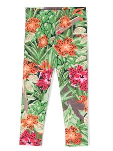 Kenzo Kids legging fuselé à fleurs - Vert