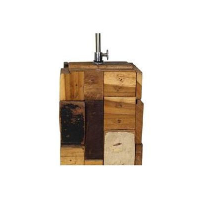 HSM Collection tafellamp - hout - 18x18x38 cm