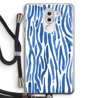 Blauwe nerven: Honor 6X Transparant Hoesje met koord