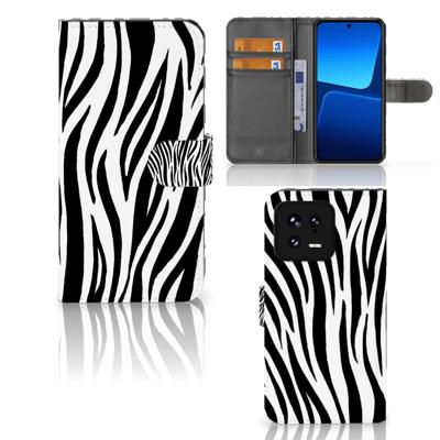 Xiaomi 13 | Telefoonhoesje | Met pasjeshouder | Zebra