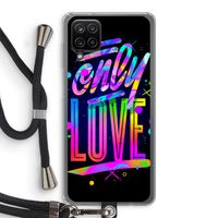 Only Love: Samsung Galaxy A12 Transparant Hoesje met koord