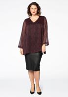Yoek Leren stretch rok | Zwart | Maat 42