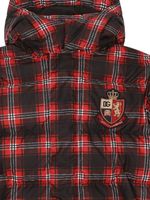 Dolce & Gabbana Kids doudoune longue à motif tartan - Rouge - thumbnail