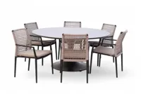 Trestino diningset fayet 158 latour antraciet, beige