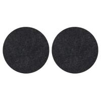 Onderzetter 2 stuks vilt rond 20 cm zwart
