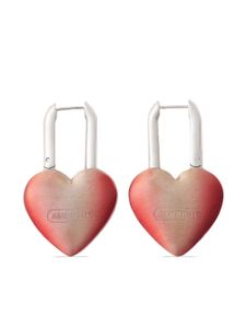 AMBUSH boucles d'oreilles à cadenas Fire Heart - Rouge