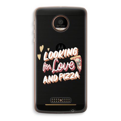 Pizza is the answer: Motorola Moto Z Force Transparant Hoesje