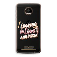 Pizza is the answer: Motorola Moto Z Force Transparant Hoesje Pizza is the answer: Motorola Moto Z Force Transparant Hoesje