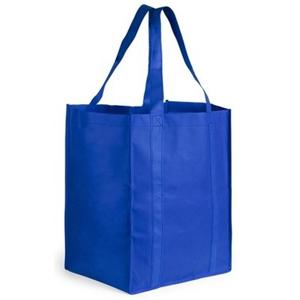 Boodschappen tas/shopper BIGGY - blauw - 38 x 33 x 25 cm - Stevige boodschappentassen/shopper bag