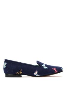 Blue Bird Shoes mocassins Borboletas en daim - Bleu