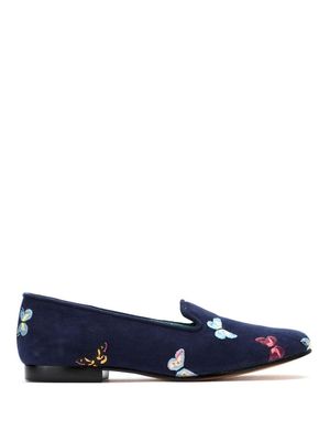 Blue Bird Shoes mocassins Borboletas en daim - Bleu