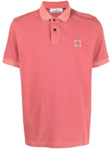 Stone Island polo à patch logo - Rouge