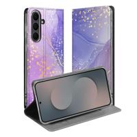 Samsung Galaxy S25 FE Telefoonhoesje met pashouder Watercolor Paars