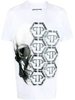 Philipp Plein t-shirt à motif tête de mort - Blanc - thumbnail