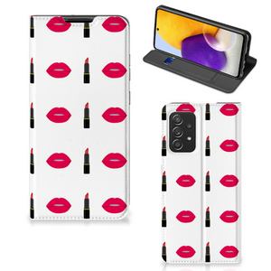 Samsung Galaxy A72 (5G/4G) Hoesje met Magneet Lipstick Kiss