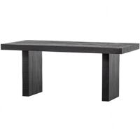 Basiclabel Balk Eettafel - Mangohout - Zwart - 76x180x90 - thumbnail