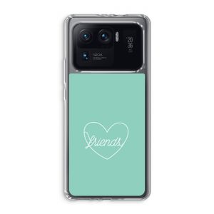 Friends heart pastel: Xiaomi Mi 11 Ultra Transparant Hoesje