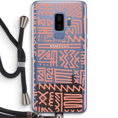 Marrakech Pink: Samsung Galaxy S9 Plus Transparant Hoesje met koord