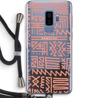 Marrakech Pink: Samsung Galaxy S9 Plus Transparant Hoesje met koord
