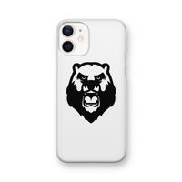 Angry Bear (white): iPhone 12 Transparant Hoesje