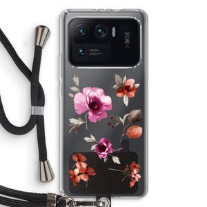 Geschilderde bloemen: Xiaomi Mi 11 Ultra Transparant Hoesje met koord