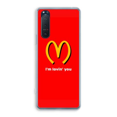 I'm lovin' you: Sony Xperia 5 II Transparant Hoesje