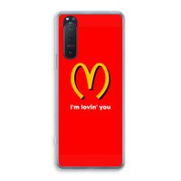 I'm lovin' you: Sony Xperia 5 II Transparant Hoesje