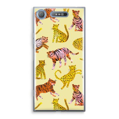 Cute Tigers and Leopards: Sony Xperia XZ1 Transparant Hoesje