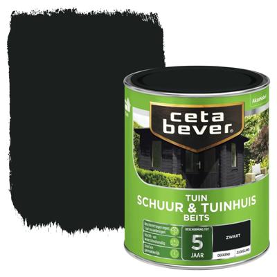 Cetabever Schuur en Tuinhuis Beits Dekkend Zijdeglans - Zwart