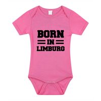 Born in Limburg cadeau baby rompertje roze meisjes - thumbnail