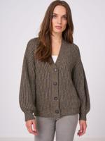 Geribd vest van glinsterend Italiaans garen