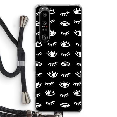 Eye pattern #3: Sony Xperia 1 III Transparant Hoesje met koord