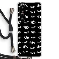 Eye pattern #3: Sony Xperia 1 III Transparant Hoesje met koord