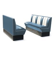 Classic Retro Diner Bank Bel Air HW150 Blauw