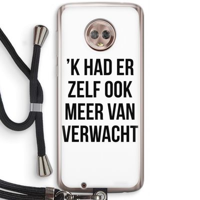 Meer verwacht: Motorola Moto G6 Transparant Hoesje met koord