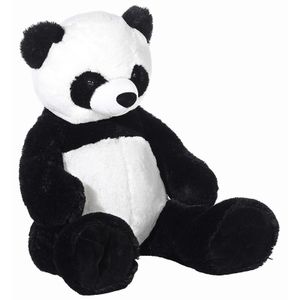 Mega pluche panda beertje knuffel zwart wit 100cm