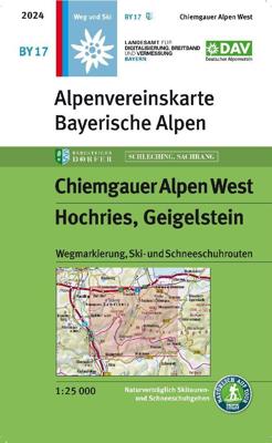 Wandelkaart BY17 Chiemgauer Alpen West weg+ski Hochries, Geigelstein | Alpenverein