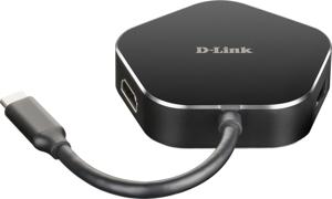 D-Link DUB-M420 laptop dock & poortreplicator Bedraad Thunderbolt 3 Zwart, Zilver